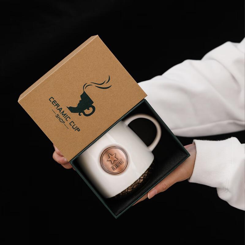Classic Bronze Badge Ceramic Office Mug