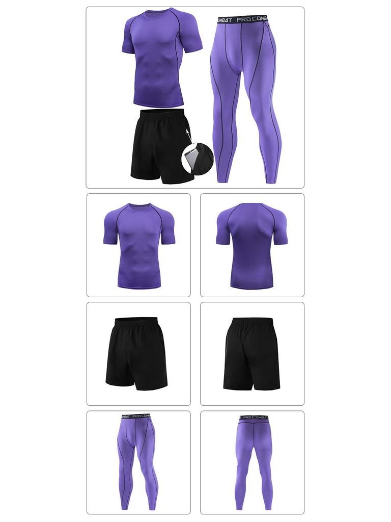 Men's Quick-Dry Summer Running Suit: Sportswear, Basketball Uniform, Shorts, Tights