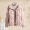 Lightweight Women Down Jacket Hooded White Duck Down Warm Thin Coat Korean Style Puffer Jacket