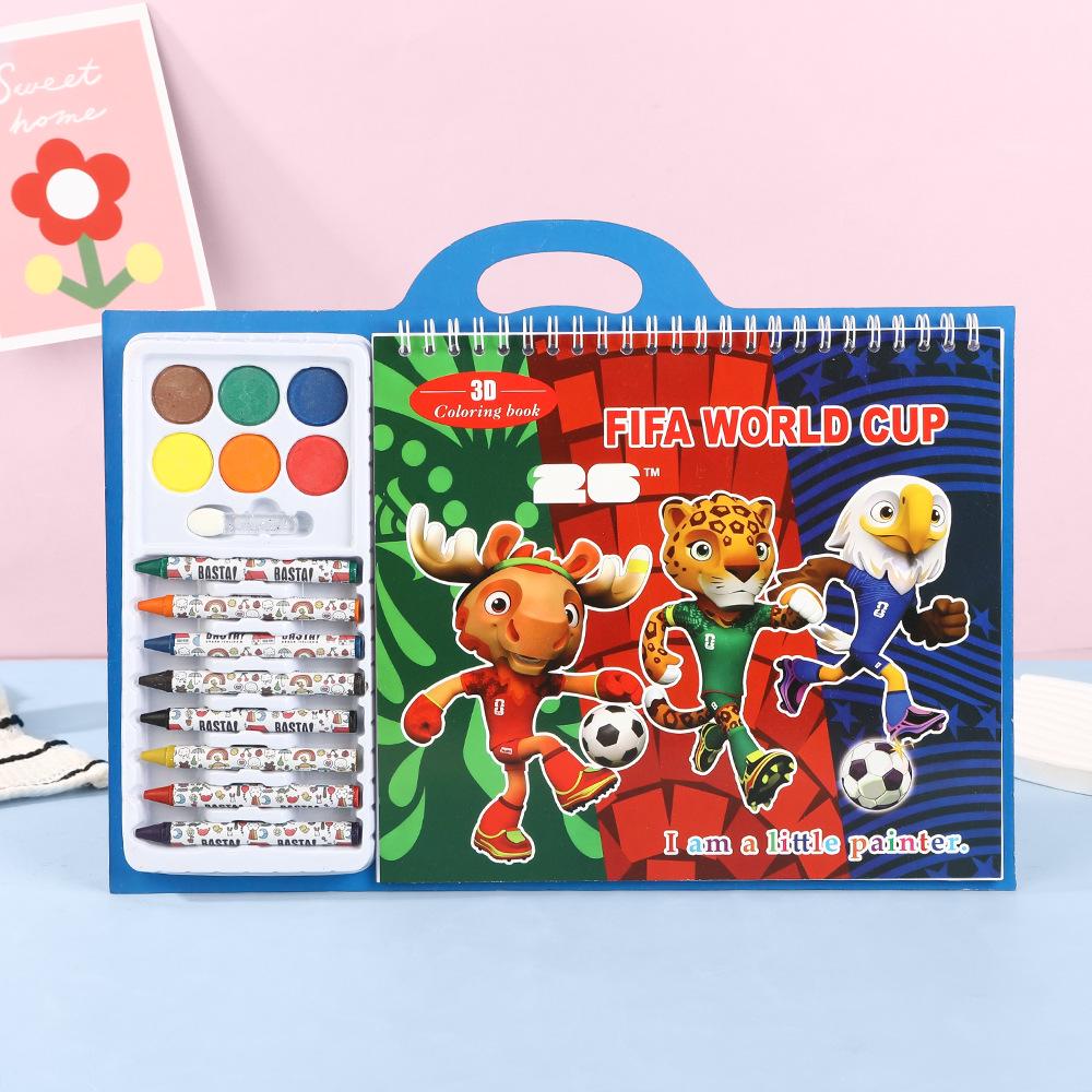 Набор для творчества и раскрашивания  Чемпионат мира по футболу 2026  для детей: Портативная книжка-раскраска для маленького художника