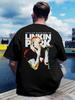 Vintage Rockband Grafik T-Shirt - "Chester Bennington" Design mit Gitarre & Mikrofon