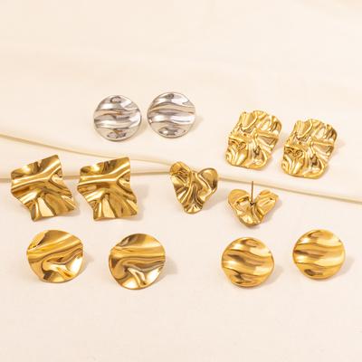 Modische Einfache Unregelmäßige Geometrische Edelstahl-Ohrstecker Für Damen Herren Accessoires Piercing-Ohrringe Klassischer Schmuck Aretes