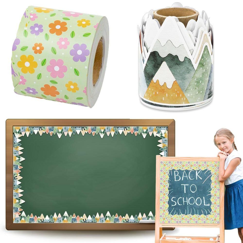 Flower Poster Border Stickers  for Classroom Bulletin Board Home Party