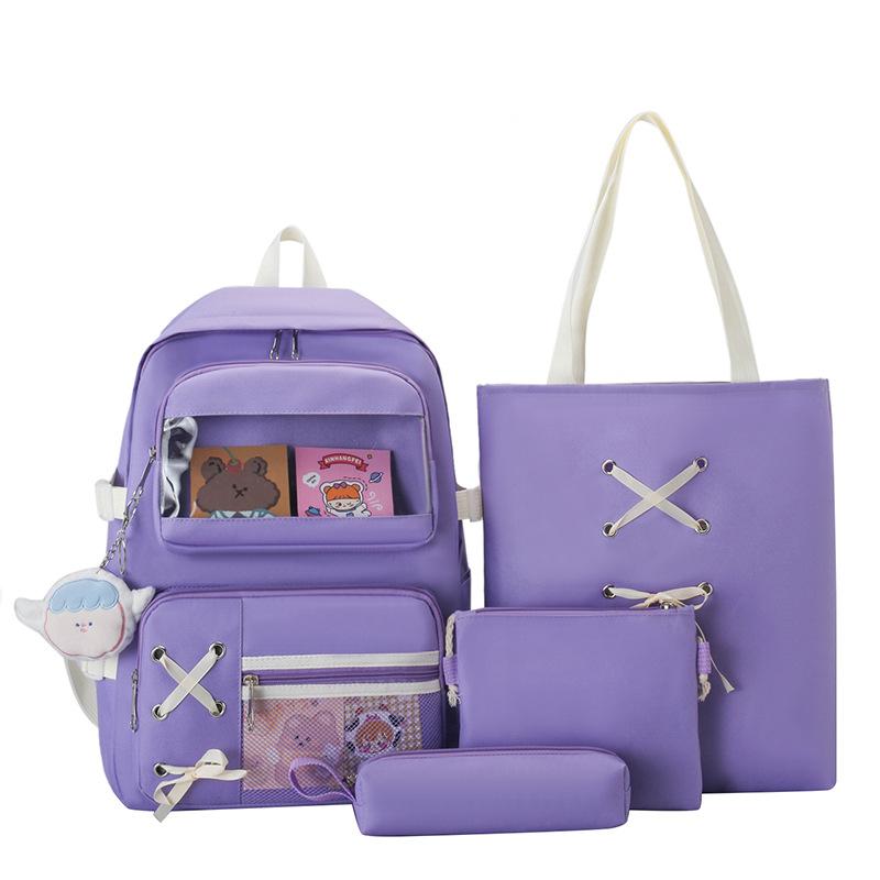 

Студенческий рюкзак для школьной сумки большой емкости для учащихся средней школы фиолетовый