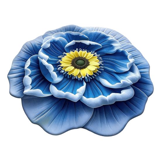 3D Visual Flower Rug Realistic Floral Floor Mat Non-Slip Absorbent Bathroom Rug for Bedroom Living Room Playroom Entrance Decor