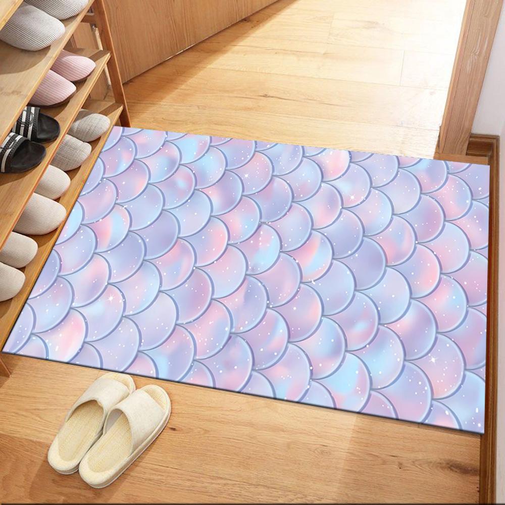 Mermaid's Underwater Adventure Floor Mats for Living Room, Bedroom and Room Decoration Are Suitable for Gifts.