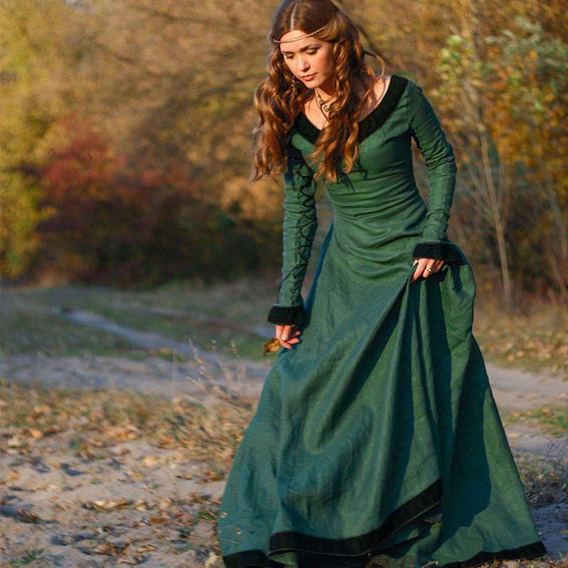 

Women Medieval Vintage Renaissance Dress Cosplay Costume Princess Gothic Dress