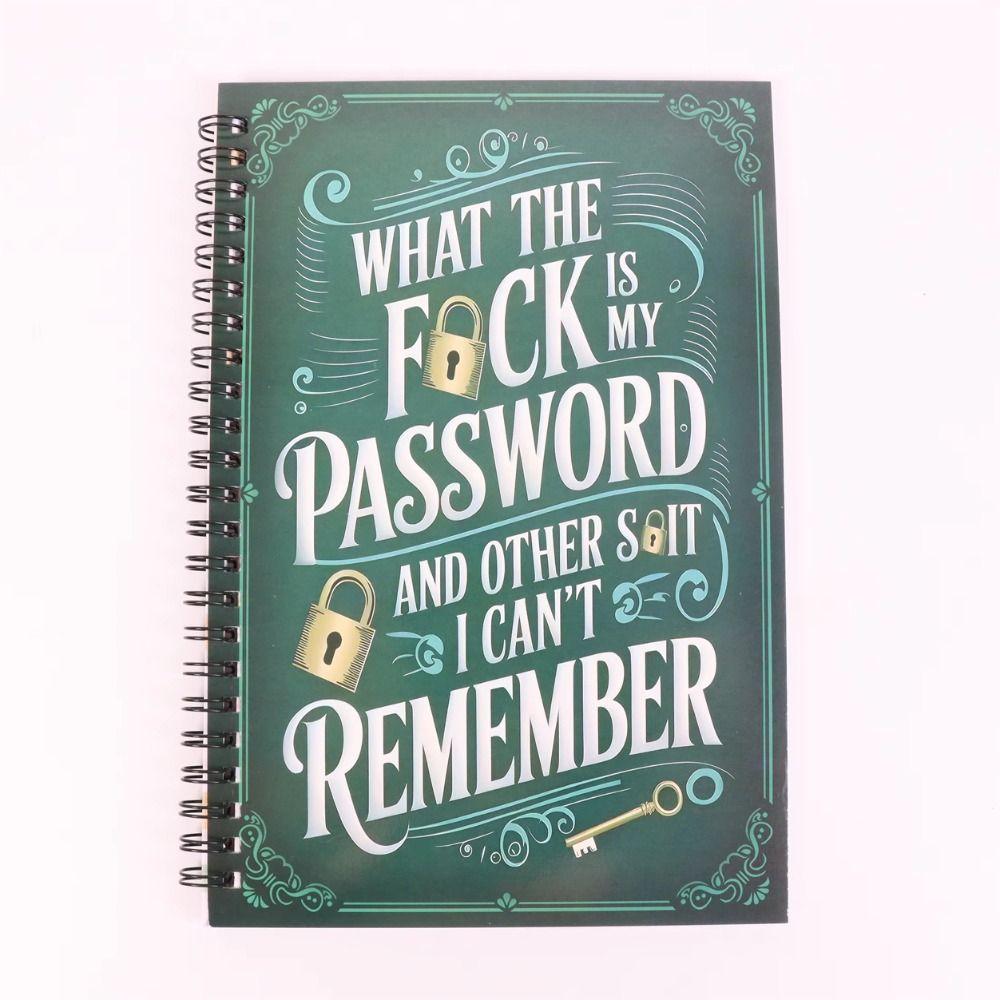 Gold Key Design Spiral Password Notebook To Do List Diary Notebook Fun Memo Notepad Home