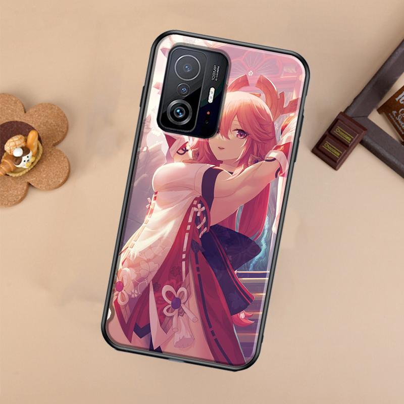 Genshin Impact Yae Miko Case For Xiaomi 14T 11T 12T 13T Pro 13 14 Ultra POCO X7 Pro X3 X5 F3 F5 F6 M6 X6 Pro Cover