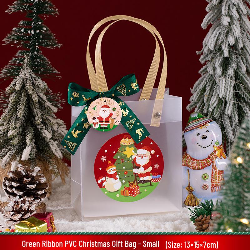 Christmas Eve Apple Candy Souvenir Handbag - Creative Transparent Gift Bag
