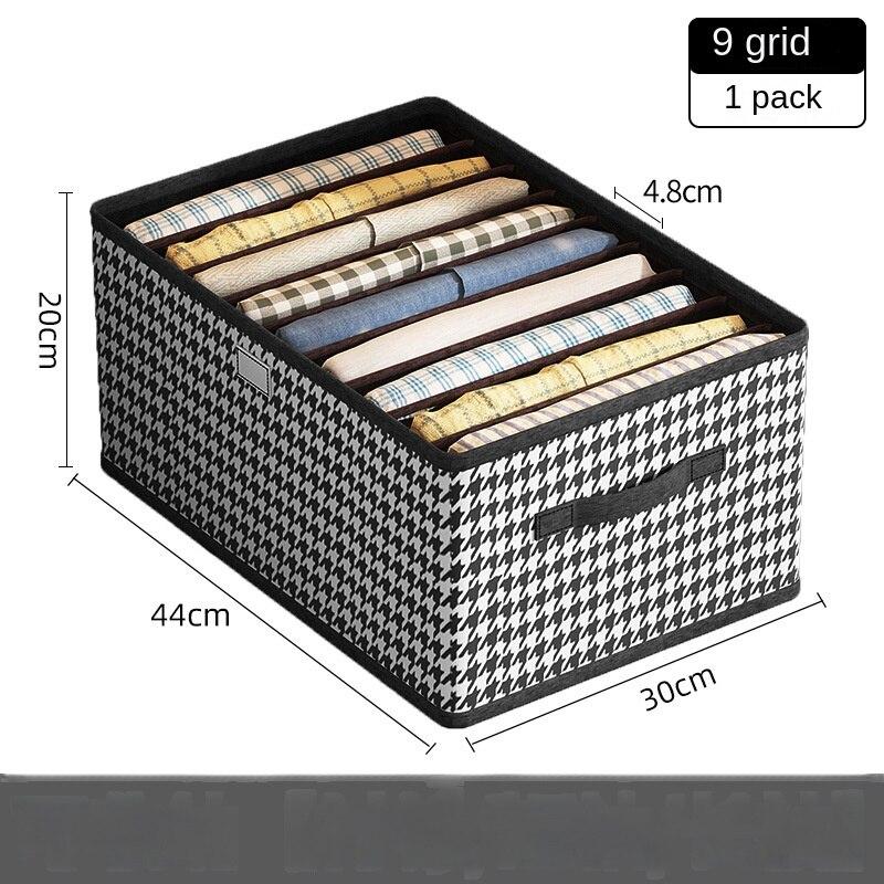 PP Board Pants Storage Artifact Dormitory Foldable Sweater Jeans Sorting Box Wardrobe Layered Clothes Storage Box