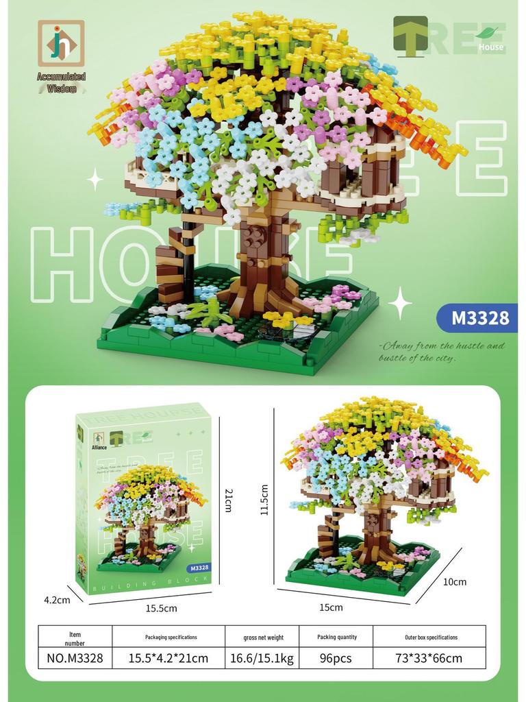 Preserved Flower Bonsai & Rose Succulent Building Blocks - Compatible with LEGO