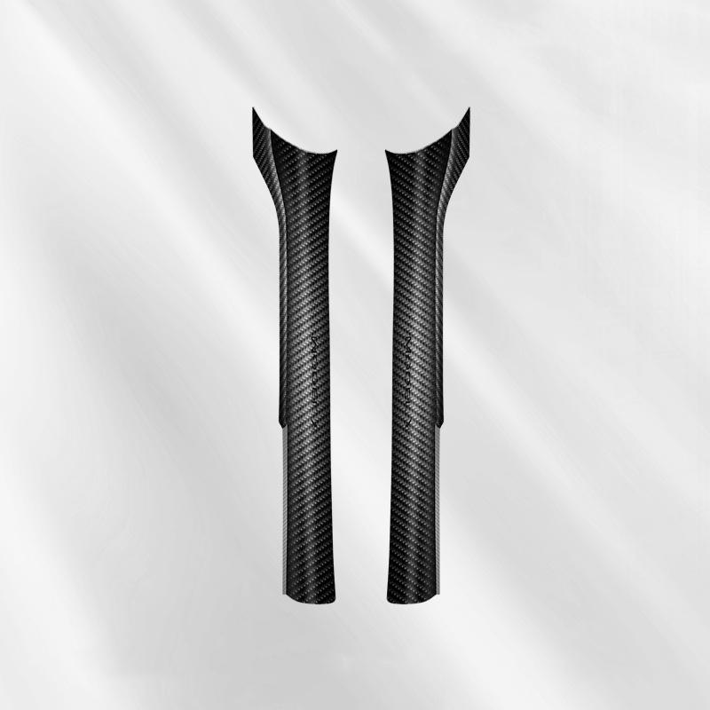 Suitable for Tesla's Built-in Threshold Strip, Carbon Fiber Pattern, Front and Rear Welcome Pedal Decoration Modification Accessories