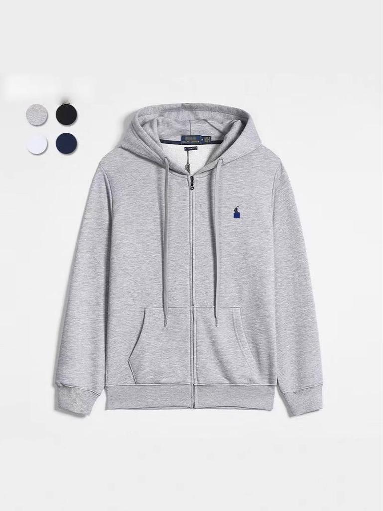 Pánský tenký kardigan s kapucí na jaro a podzim: Vyšívaná volná polokošilová bunda v jednobarevném provedení a větších velikostech