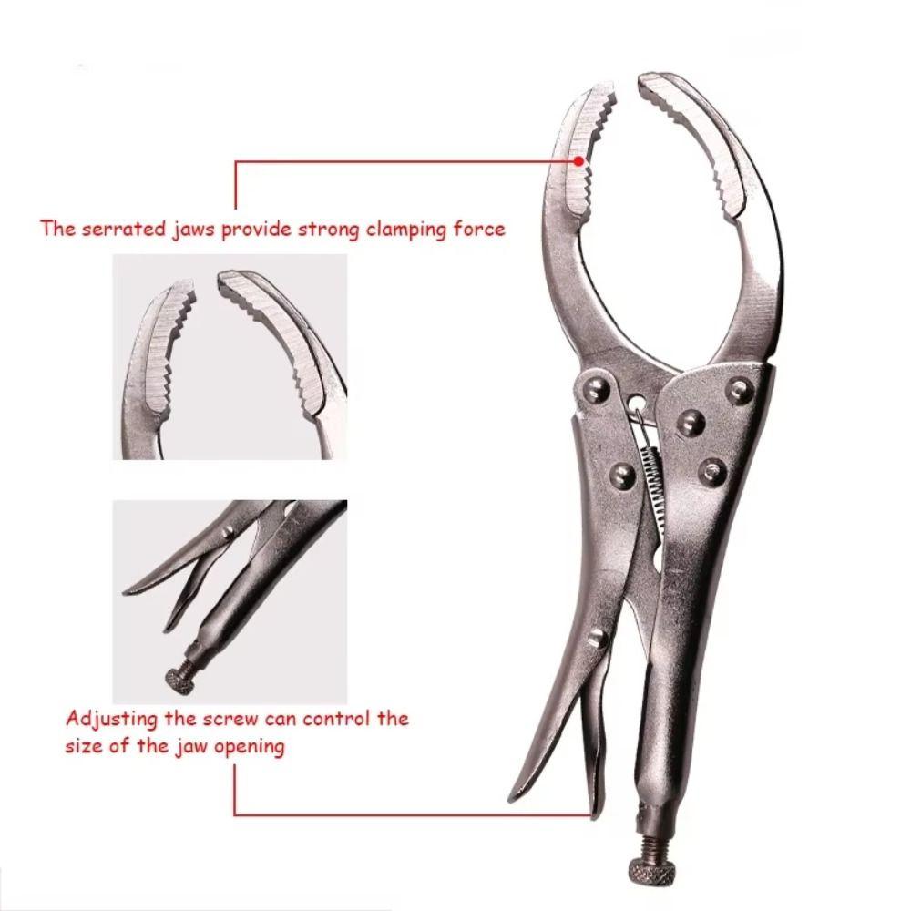 Adjustable Oil Filter Wrench Locking Grip Oil Grid Spanner Easy To Use Oil Filter Plier  Car Repair