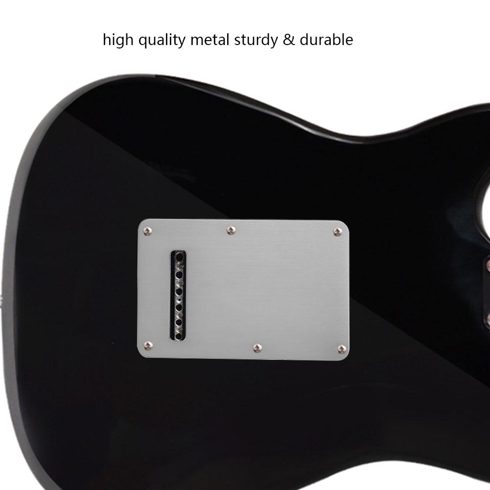 Pickguard Tremolo Cavity Cover Back Plate for ST Electric Guitar (Silver)