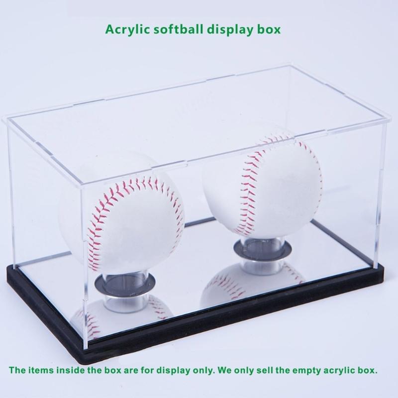 Baseball Display Case Acrylic Clear Baseball Display Case Square Cubes Memorabilia Display Box Baseball Protector