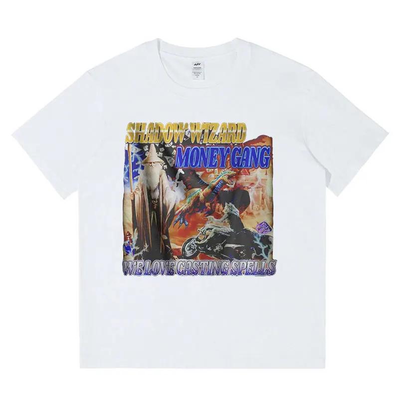 Shadow Wizard Money Gang Meme Graphic Tshirt Unisex Clothes Fashion Casual Short Sleeve Tshirt  Cotton Oversized T Shirts