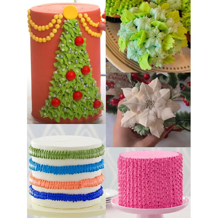 352 Leaf Piping Tip for Cake Decorating - Stainless Steel Pastry Tube for Elegant Floral Designs, 3 Pc
