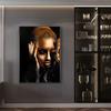 Goldenes schwarzes Leinwand-Poster, nackte afrikanische Frau, Ölgemälde, Wandkunst, Poster und Drucke, Wandbilder für Wohnzimmer, Heimdekoration
