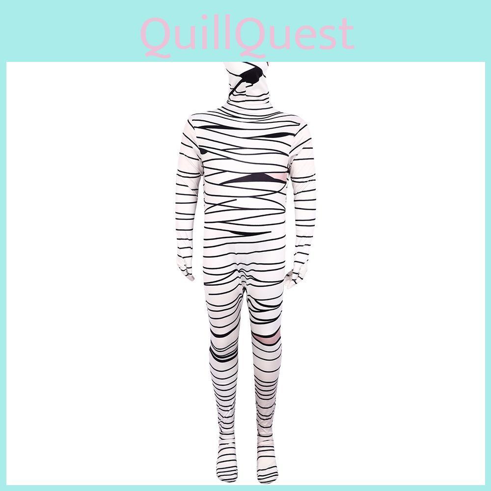 Costume Cosplay Mummia Unisex di Halloween Tuta Spettrale per Tutte le Età