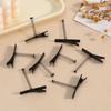 Custom Black Metal DIY Duckbill Hair Clips for Kids - Versatile and Stylish Headwear Accessories