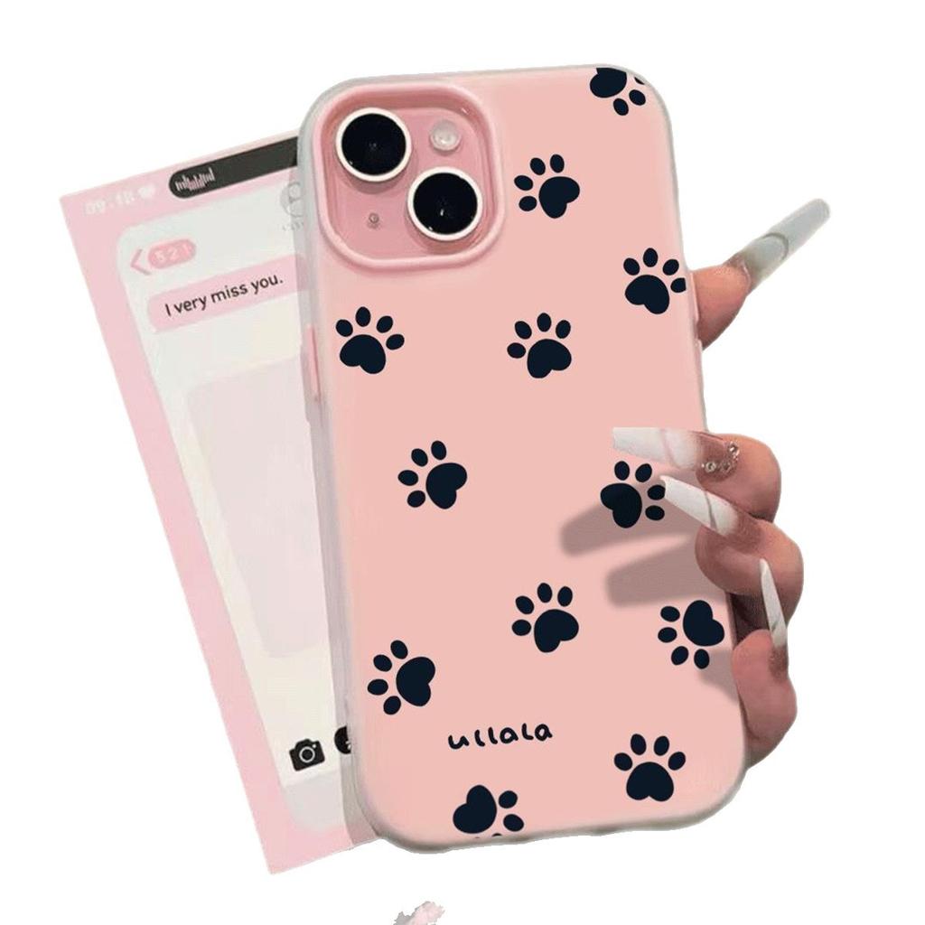 Jelly 2-in-1 Mobile Phone Case for Apple 13pro 2-in-1 Mobile Phone Case Color Frosted Chain Fashion Cartoon Women