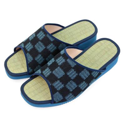 Slippers Tatami Sandals Made In Japan Tatami Rush Tatami Slippers Lattice 3L [Takeharu] Men's Men's (550)