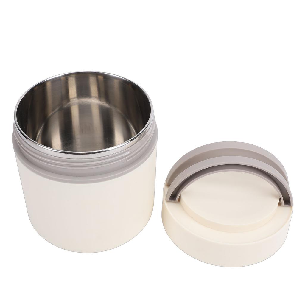 Portable Insulated Soup Cup Thermal Breakfast Mug with Lid Heatable 304 Stainless Steel for Travel Soup Rice Porridge