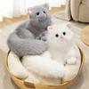 Kleines Kätzchen Plüschtier 30cm Realistisches Design Weicher Plüschstoff PP-Baumwollfüllung Grau Weiß Farboptionen Niedliche Katzenpuppe Geschenk