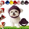 Knit Dog Hat with Ear Flaps Cozy Stretchy Pet Warm Winter Hat Cute Puppy Ear Warmer Headband for Cold Weather