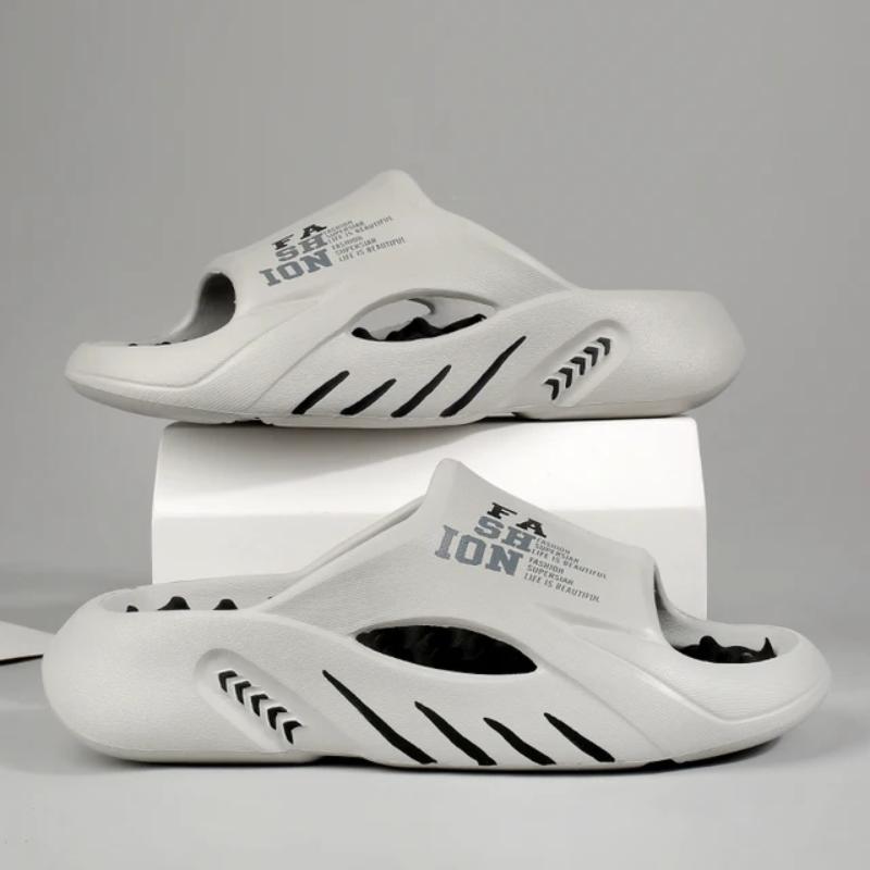 

Чоловічі масажні тапочки Бокові босоніжки для приміщень на відкритому повітрі Пляжне повсякденне взуття М’яка підошва Слайдери Чоловічі шльопанці Чоловічі сандалі 42-43 сірий