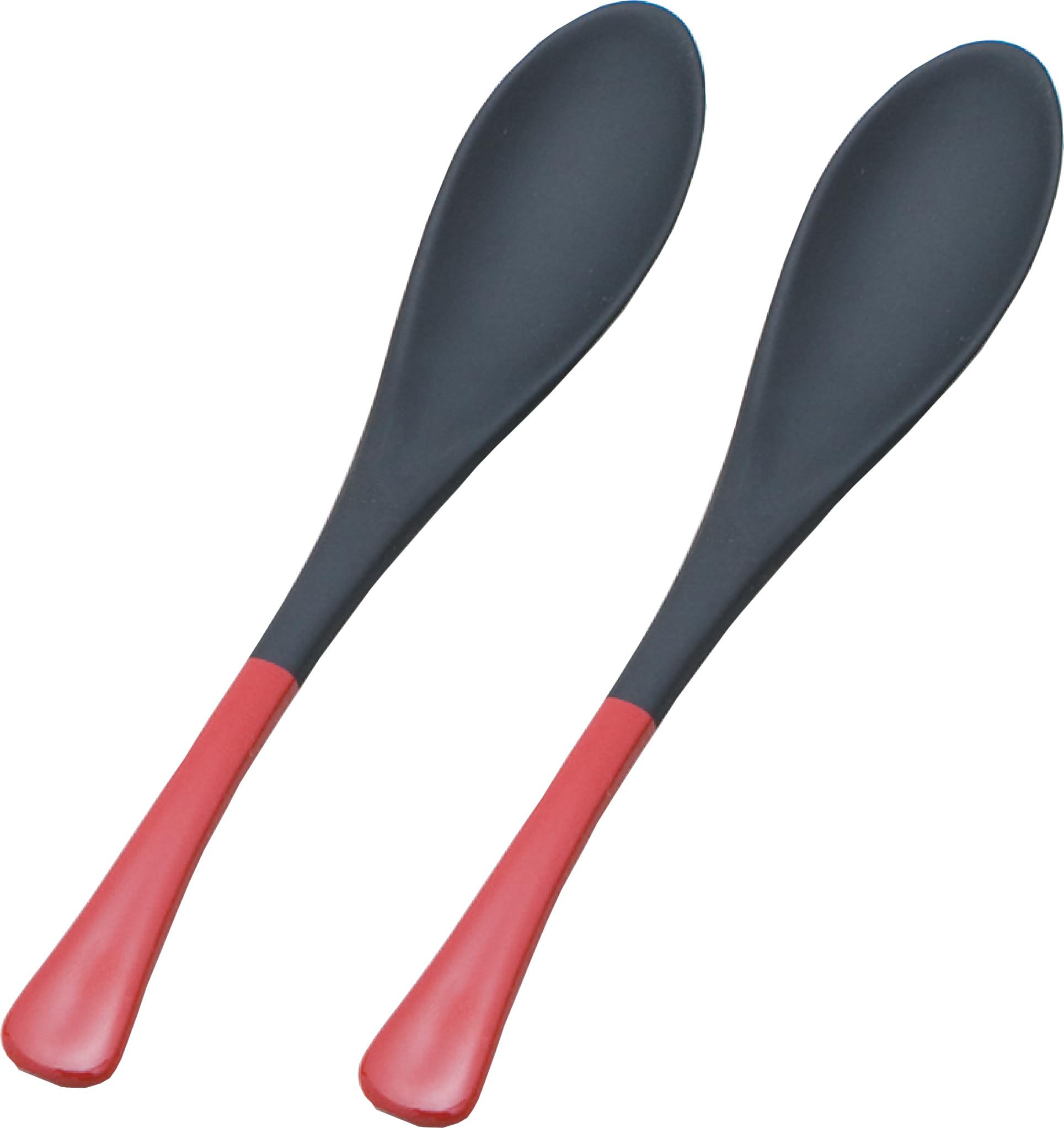 Wakaizumi Japanese Restaurant Porridge Set of Lacquerware, Lacquerware, Spoon, Black/Red, 2, H-59-91 чёрный