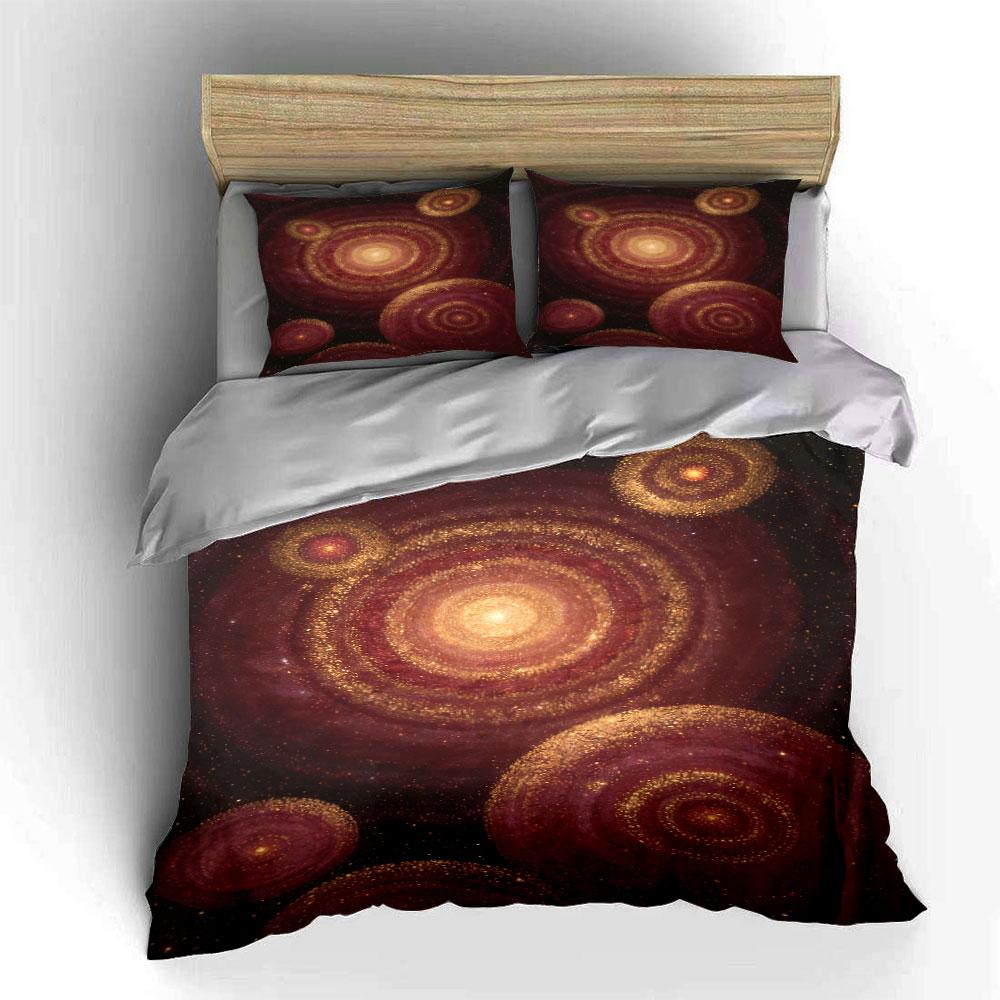 Glowing spiral galaxy patterns. Bedding sets Duvet cover sets Duvet covers Pillowcases(1* Duvet Cover 2* Pillowcases without duvet insert)