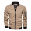 Spring and Autumn Thin Men's Baseball Collar Solid Color Jacket Casual Air Force One Jacket Men's