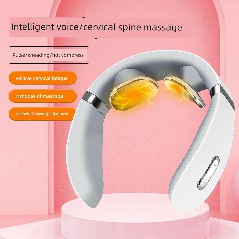 Neck Massager Neck Shoulder Neck Massage Instrument Hot Compress Neck Handy Gadget Dredge Spine Intelligence Neck Massager 2084