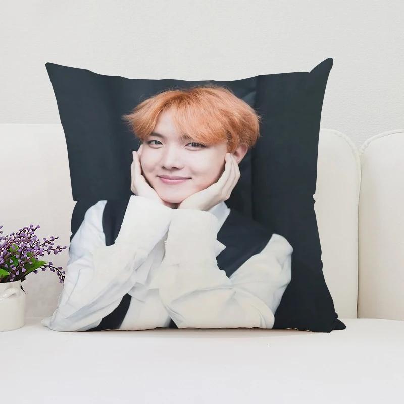 40x40cm Sofa Decoration Cushion Cover J-JHope  Double Sided Printed Pillow Cover Waist Cushion Car Cushion Fans Gifts