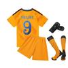 24-25 Royal M Away Orange No. 9 Club Football Jersey Children'S Clothing Adult Set Size 14-3Xl