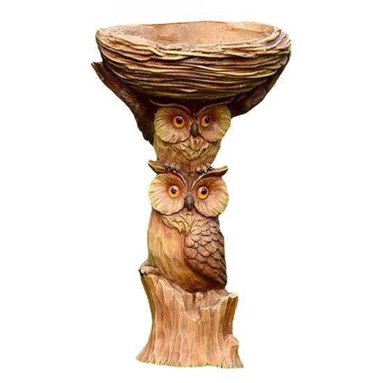 Hedgehog Bird Feeder Statue 3D Printing Technology Yard Sculpture Resin Outdoor Statue