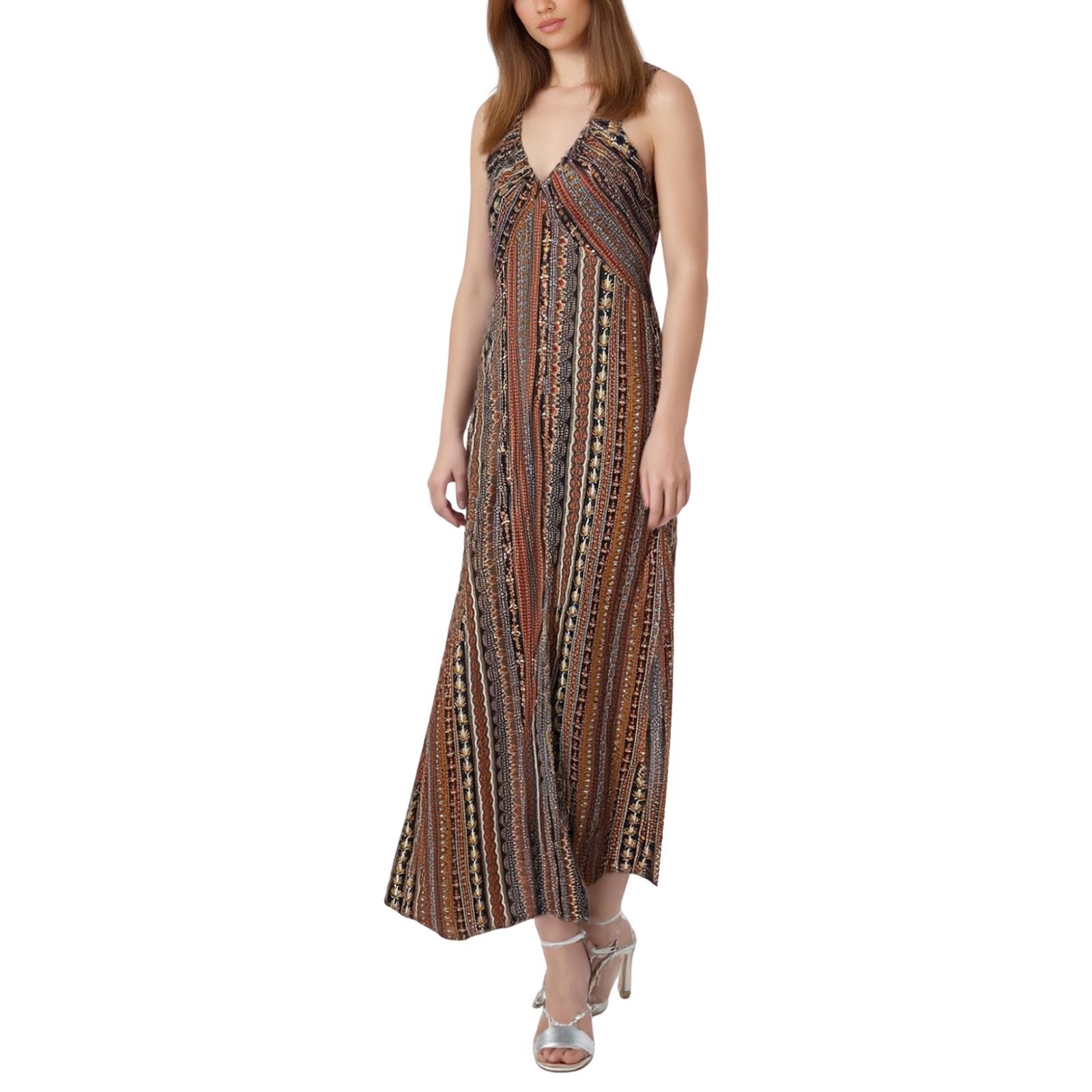 

Женские модные повседневные винтажные узоры элегантные темпераментные платья без бретелек XL жёлтый