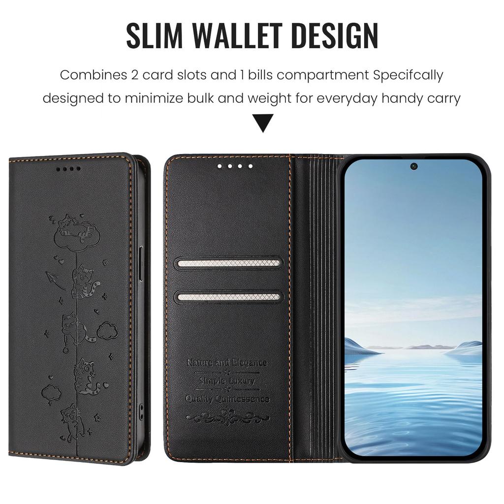 For Xiaomi 17 Ultra 5G Case RFID Blocking Wallet Stand Imprinted Cat Pattern Leather Phone Cover