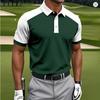 Fashon Simple Colorful Pattern Polo Shirt For Men Color Block 3D Printed Tees Summer New Casual Short Sleeve T-Shirt Lapel Top