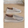 Spring and autumn new thick-soled lazy one-pedal rhinestone single shoes women's flat baseplate shoes
