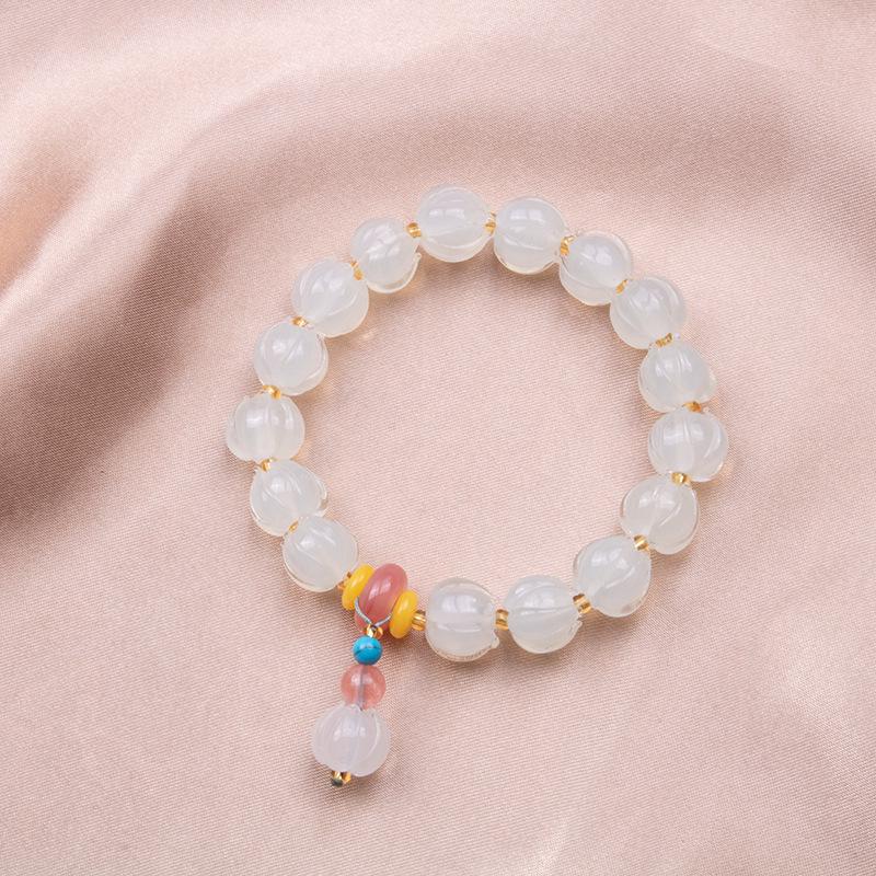 Фиолетовый Лотос Львиный Танец Глазурованный Браслет для Мужчин и Женщин