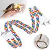 2pcs Colorful Cotton Rope Rope Perch Handmade Bendable Bird Swing Stainless Steel Spiral Stand Chew Toy Indoor Play