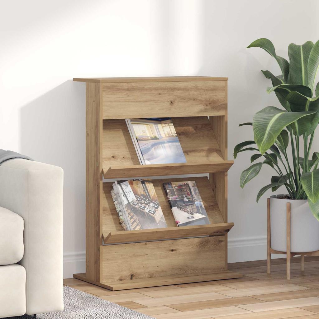 Magazine Rack Artisan Oak 70 x 41 x 96 cm Particleboard