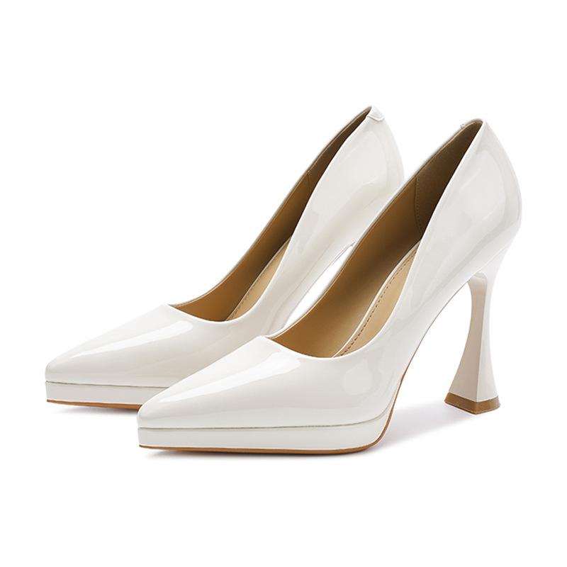 

-1 сексуальные однотонные туфли-лодочки на шпильке, женские водонепроницаемые, не утомляющие ноги, одинарные туфли, обувь для подружек невесты, профессиональная банкетная обувь 40 бежевый