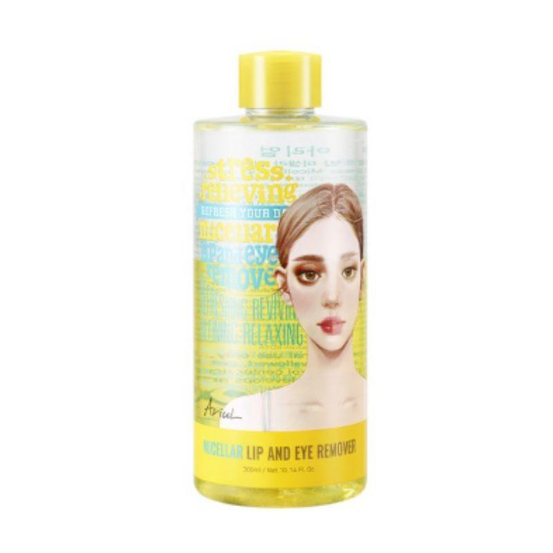 ARIUL Relieving Micellar Lip & Eye Remover 300ml – Gentle Waterproof Makeup Cleanser, Hydrating & Non-Irritating