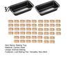 Safe Bread Baking Equipment Rectangle Loaf Pans with Parchment Liners, Nonstick Carbon Steel Easy Clean Non-stick Tin Reusable Bakeware, Heat