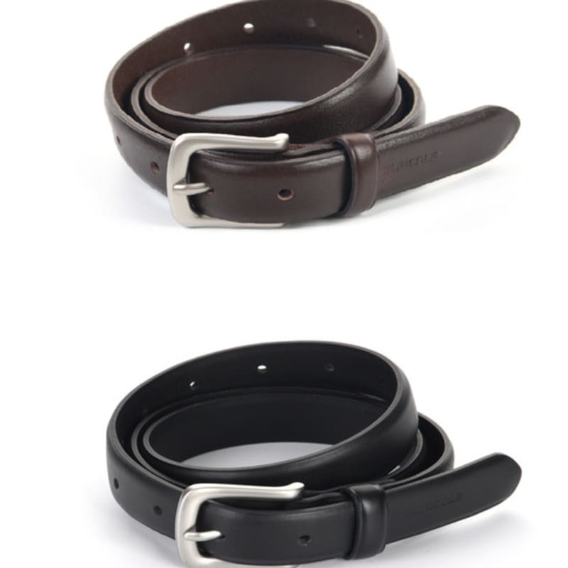 

nick&NICOLE NICOLE MINIMAL LOGO LEATHER BELT_2 COLOR BROWN